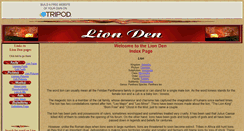 Desktop Screenshot of lion-den.tripod.com