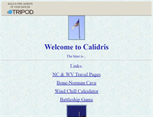 Tablet Screenshot of calidris.tripod.com