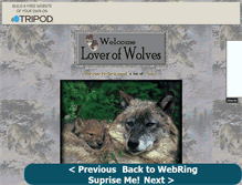 Tablet Screenshot of loverofwolves.tripod.com