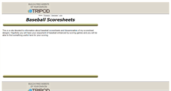Desktop Screenshot of baseballscoresheets.tripod.com
