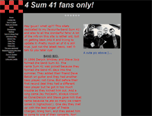 Tablet Screenshot of 4sum41fansonly.tripod.com