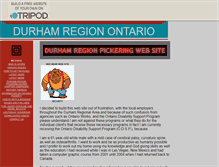 Tablet Screenshot of durhamregionontario.tripod.com