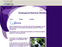 Tablet Screenshot of endangered-daintree.tripod.com