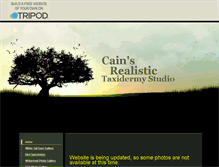 Tablet Screenshot of cainstaxidermy.tripod.com